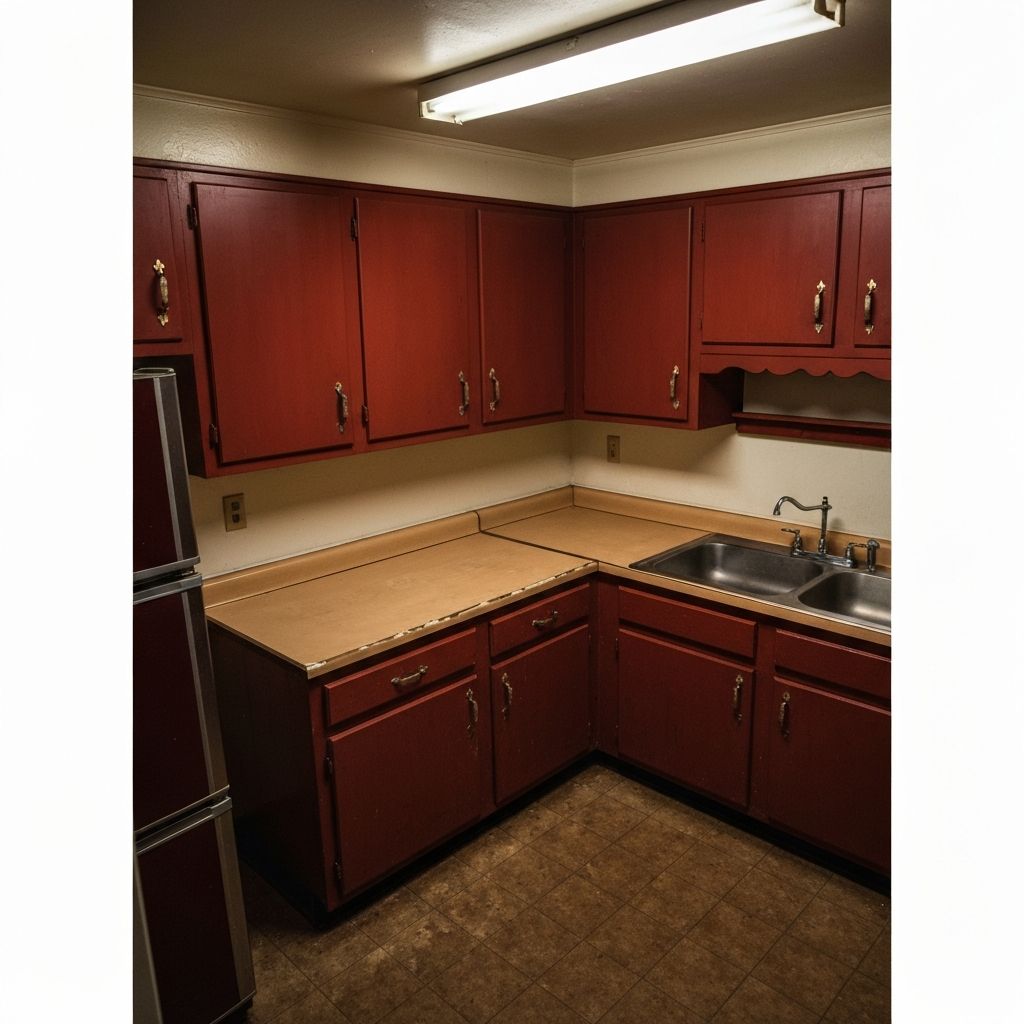 Navy Blue Statement Kitchen - Before